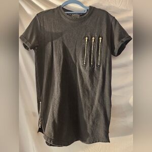 The New Designers‎ Paris Alexander Pap Black Ss Sweatshirt Large Zipper Details